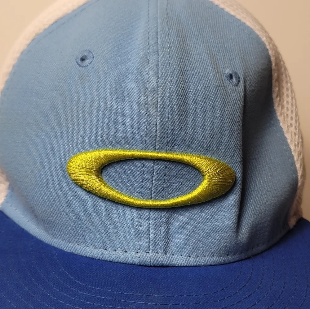 Oakley Men’s Squared Adjustable Flex Fit Hat Electric Blue White - Picture 5 of 9